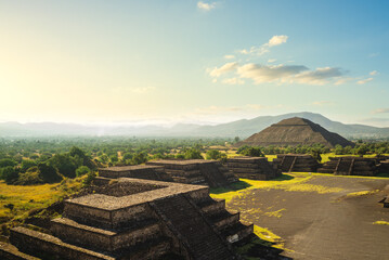 Pyramid of sun in Teotihuacan, UNESCO World Heritage site of mexico