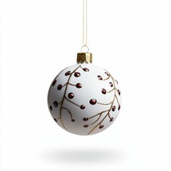 Christmas ornament with details on a white background.
