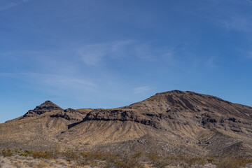 Abundant Hillslpoe deposits / Felsic Volcanic rock. Van Winkle Mountain. Mojave National Preserve...