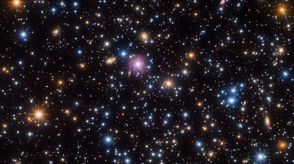 Obraz premium A Dense Starfield Showing Numerous Stars and Galaxies
