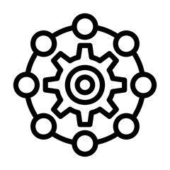 Obraz premium process Line Icon