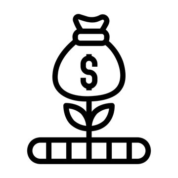 recommend clip art: return of investment Line Icon