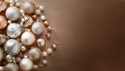Obraz premium Frosted Ornament and Pearl Arrangement