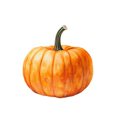  orange pumpkin with green stem, perfect for autumn decor
