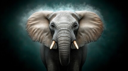 Fototapeta premium Majestic Elephant Portrait African Wildlife Power Nature