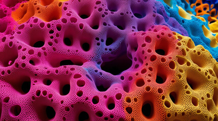 Vibrant Macro View of Porous Structure