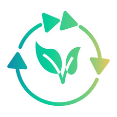 Obraz premium recycle Gradient icon