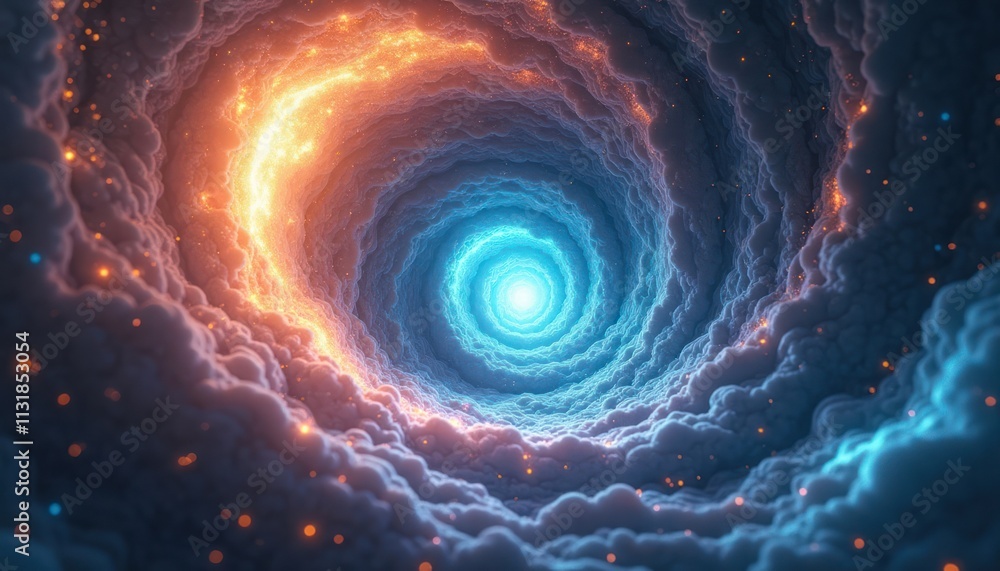 Aufkleber vibrant swirling colors form vibrant time portal. dynamic movement, transition through space, time. 