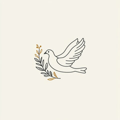 Obraz premium Peace day background with dove