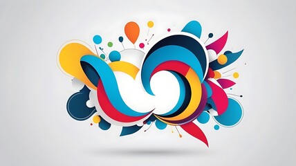 Obraz premium Abstract Colorful Swirls and Shapes Design