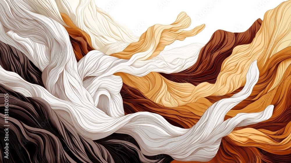 Poster creative graphic design featuring flowing textures abstract setting
