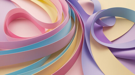 Vibrant Abstract Shapes in Pastel Colors