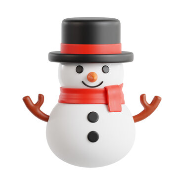 snowman isolated on white