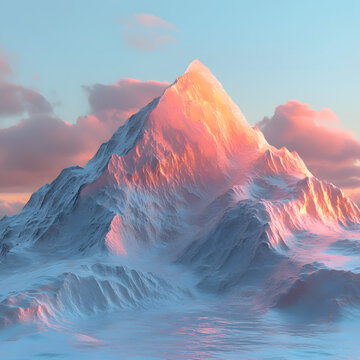Sunset lover and ice mountain wallpaper