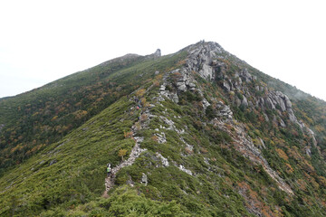 Obraz premium Fall Mt. Kinpu Hiking, Yamanashi, Japan viewing summit gojo rock rom ridge
