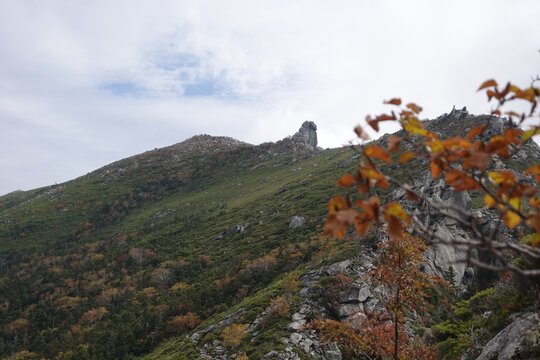 Fall Mt. Kinpu Hiking, Yamanashi, Japan viewing summit gojo rock rom ridge