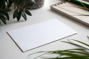 Fototapeta premium Blank White Card. 