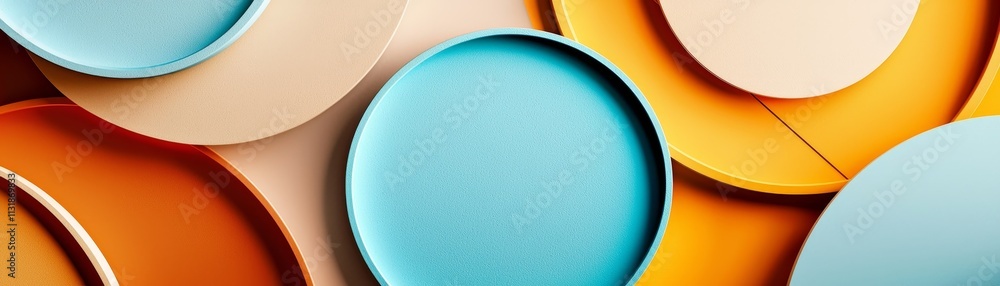 Aufkleber dynamic retro color plates design in modern background abstract view