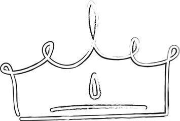 Royal crown painted by grunge brush. Element for design © Iyrin