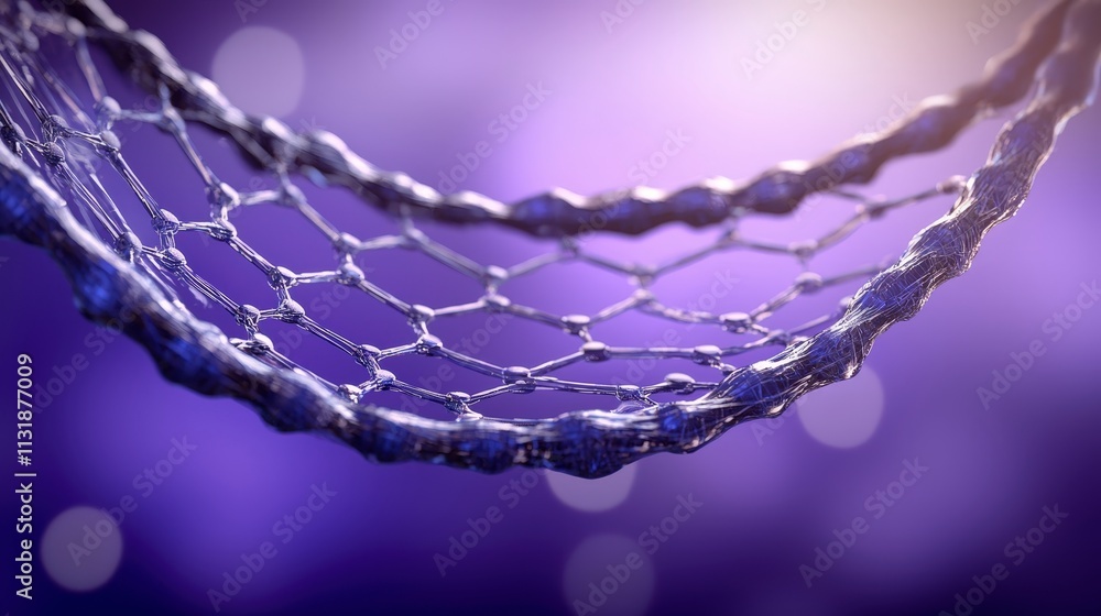 Aufkleber abstract 3d nanostructure network lattice molecular science technology