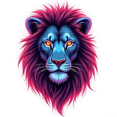 Fototapeta premium lion head isolated on white