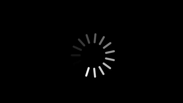 Computer Loading Bar With Glitch Effect. Cyberpunk loading bar animation with glitch effect.ading wheel animation - Animated spinning load icon with alpha layer transparent background