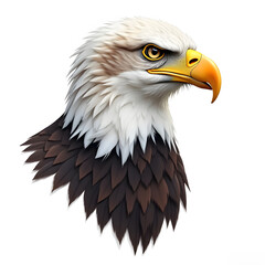 Obraz premium bald eagle isolated on white