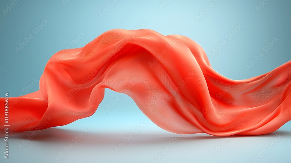 Poster dynamic chinese new year background with flowing fabric and bold colors in festive design