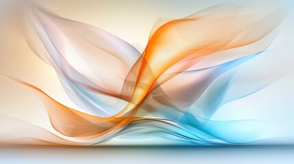 Naklejka premium Abstract Orange Blue White Swirl Wave Background Design