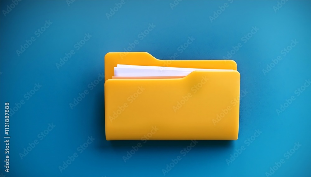 Poster minimal file management, data organization, document management, folders with paper
