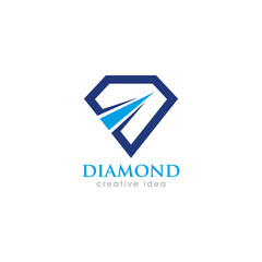 Fototapeta premium Creative Diamond Concept Logo Design Template
