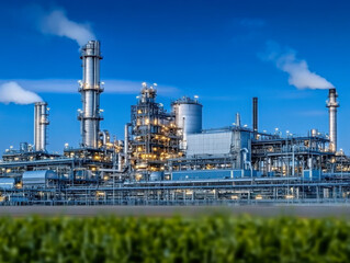 Obraz premium Oil and Gas Industrial zone,The equipment of oil refining