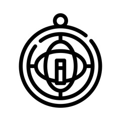Fototapeta premium gyroscope line icon