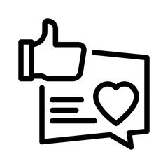 Obraz premium like line icon