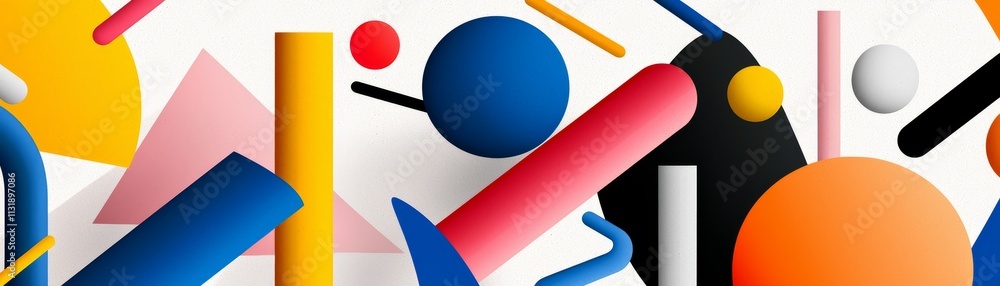 Poster retro colorful playful background design abstract art creative space