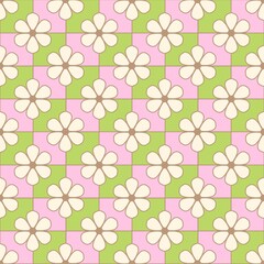 seamless pattern with pastel’s flowers