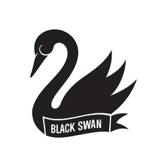 Stylized Swan Logo Design with Elegant Features