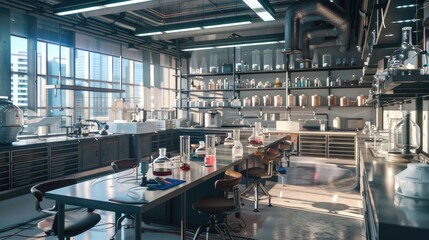 Fototapeta premium Modern Science Laboratory with Equipment