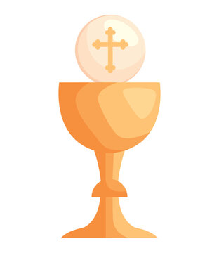 first communion chalice and host