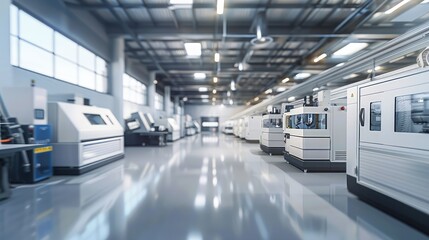 Obraz premium Modern Automated Manufacturing Factory Interior