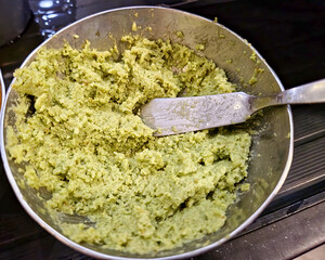 wasabi sauce in a bowl 