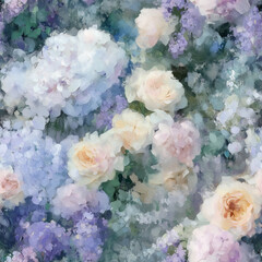 pink and white roses