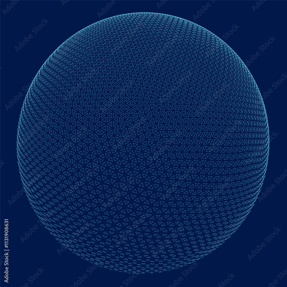 Poster abstract particle background with copy space sphere. vector illustration
