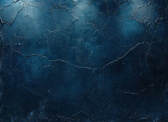 Dark Blue Cracked Glass Texture Distressed Overlay Grunge Background Abstract Illustration