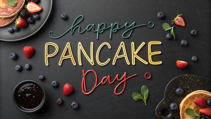 Happy Pancake Day illustration design