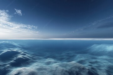 Obraz premium Vast ocean view under a clear blue sky.