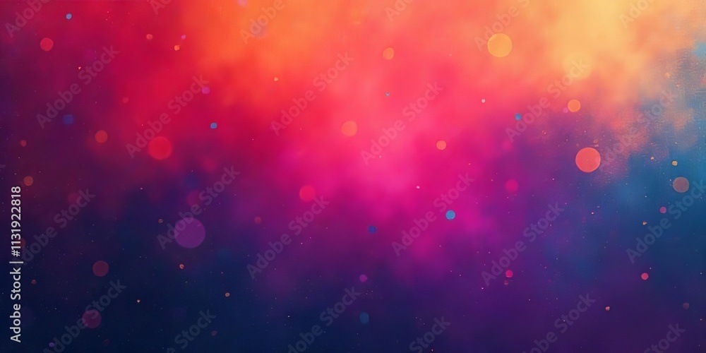 Poster vibrant abstract background with bokeh and color transitions