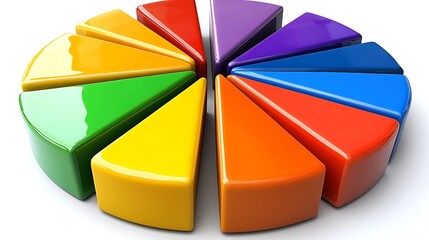 Obraz premium Colorful pie chart