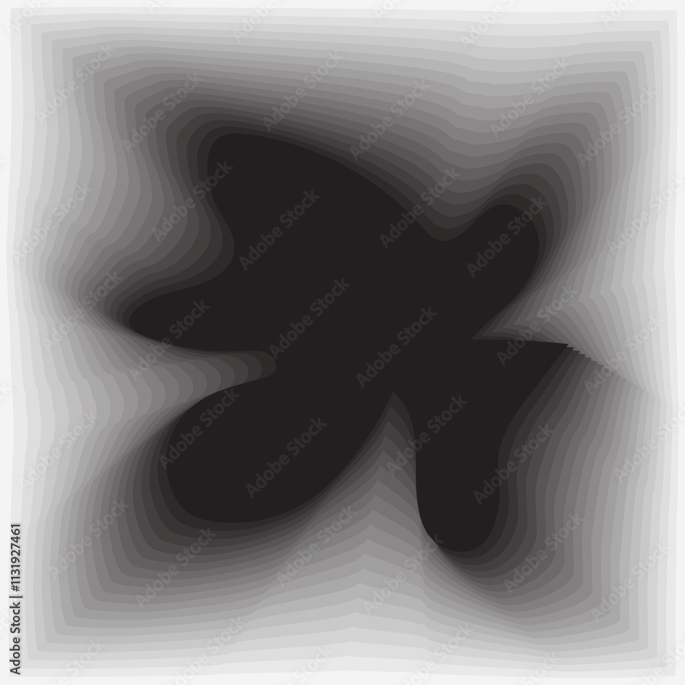 Poster square with wavy dynamic transparent. technology style