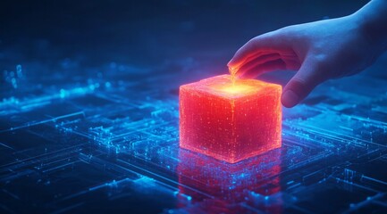 Glowing Cube of the Future: A Technological marvel